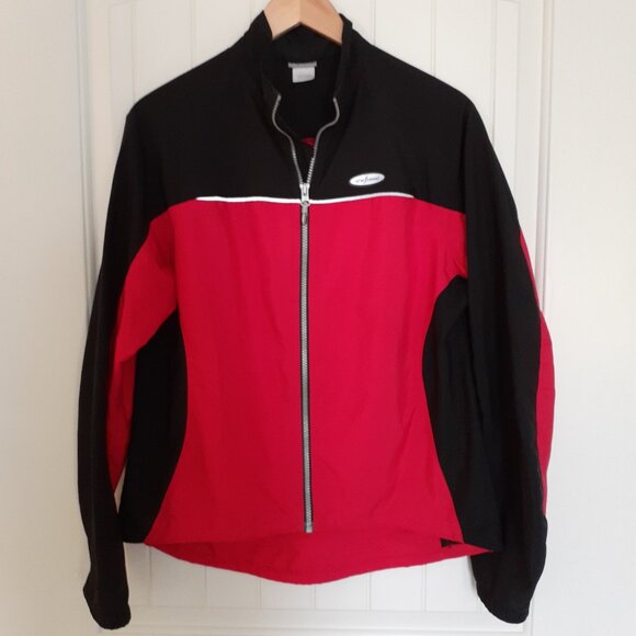 shebeest Full Zip Cycling Jacket Red Black Size L - Picture 11 of 11